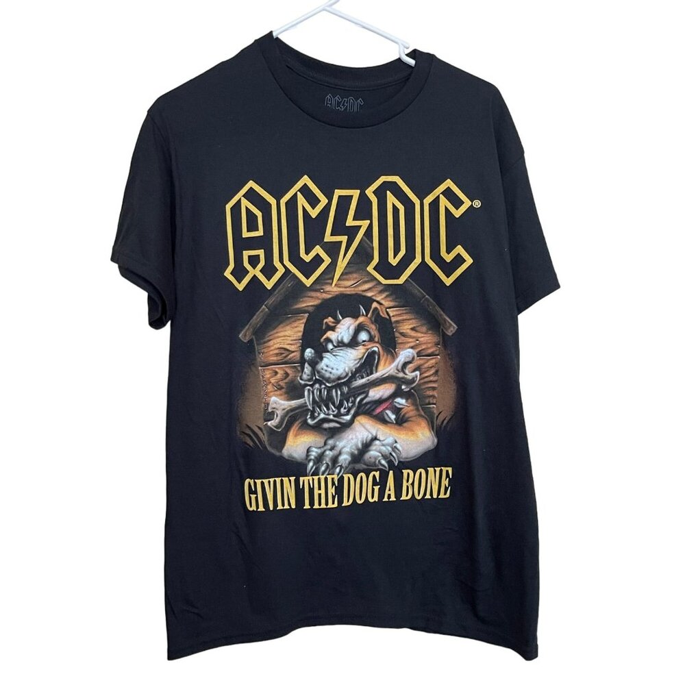 AC/DC Graphic Tee "Givin The Dog A Bone" Rock T-Shirt Unisex Medium NWOT